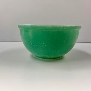 Vintage Fire King OvenWare Green 4.75” W Nesting Bowl Beaded-Rolled-Edge